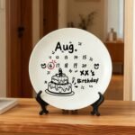 Customized birthday ceramic plates - personalized gifts - date, name, and birthday wishes - perfect for couples