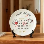 Customized birthday ceramic plates - personalized gifts - date, name, and birthday wishes - perfect for couples