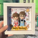 Custom 3D Clay Photo - 4.72-inch Double Portrait Ornament - Perfect Gift for Couples - Fun Gift for Friends - Image 3