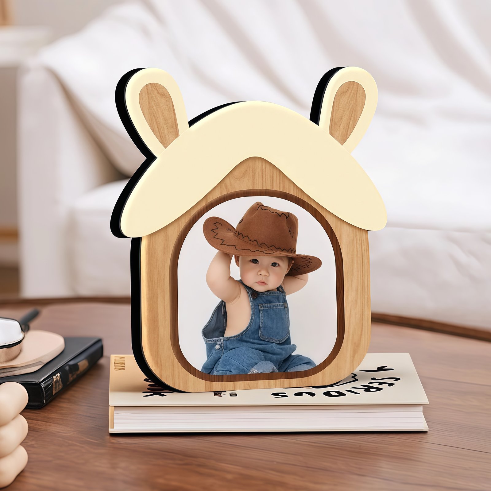 IMG_0538_副本 Customized integrated photo frame - Fun bunny version - Record your child's growth - Image 1