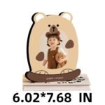 Customized integrated photo frame - Fun bear design - Record your child's growth journey - Image 2