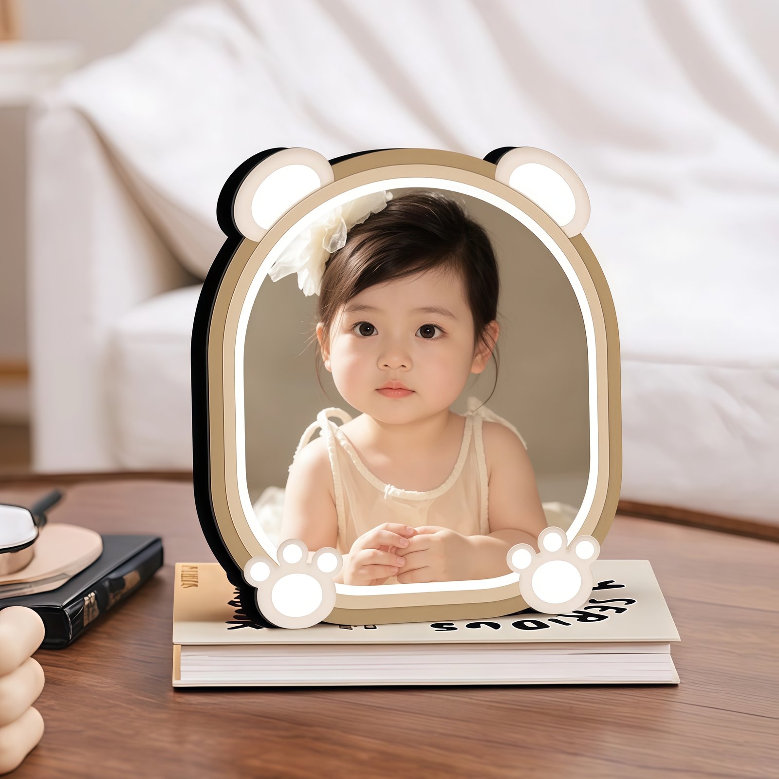 IMG_0545_副本 Customized integrated photo frame - Fun bear design - Record your child's growth journey - Image 1