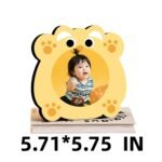 Customized integrated photo frame - Fun bear design - Record your child's growth journey - Image 2