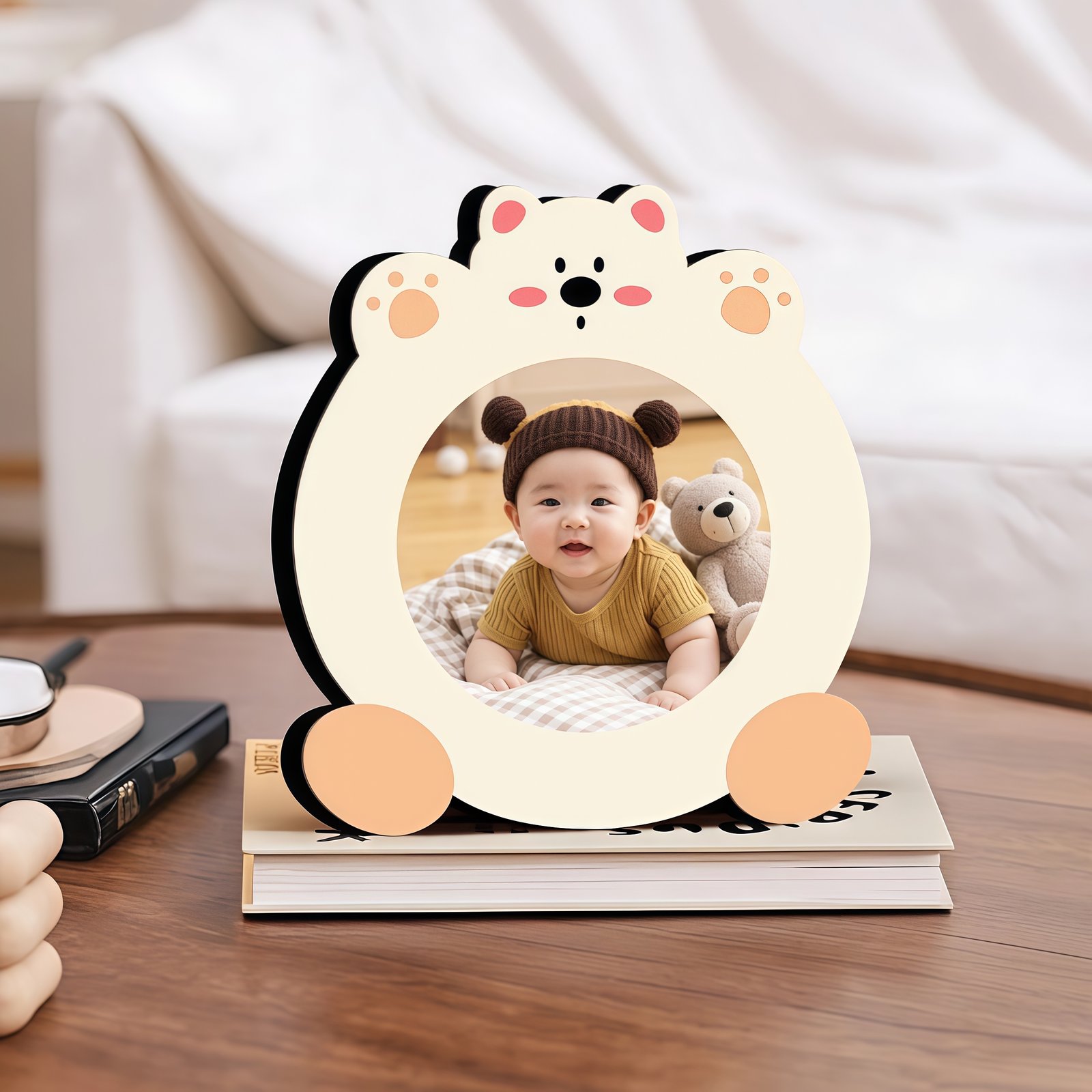 IMG_0548_副本 Custom-designed one-piece photo frame – adorable bear shape – to record your child's growth journey - Image 1