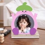 Custom-designed one-piece photo frame – the adorable eggplant 🍆 frame – is perfect for recording a child's growth journey