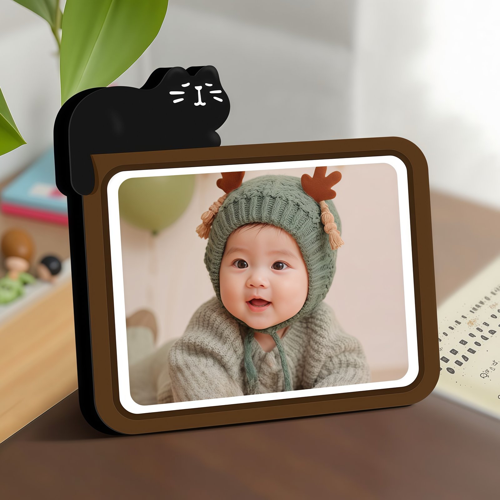 IMG_0554_副本 Custom-designed integrated photo frame - a cute cat version - perfect for recording a child's growth journey - Image 1