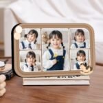 Custom-designed integrated photo frame – five-grid version – perfect for recording a child's growth journey