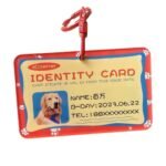 Customized pet identification tag - Red - Acrylic material, suitable for cats and dogs